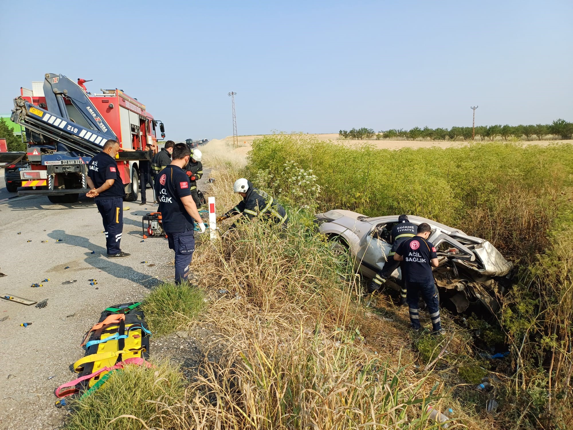 Edirne’de feci kaza: 1 ölü, 1 yaralı