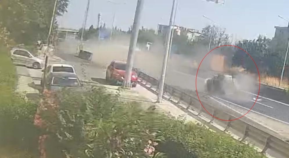 Çorlu’daki feci kaza kameraya yansıdı