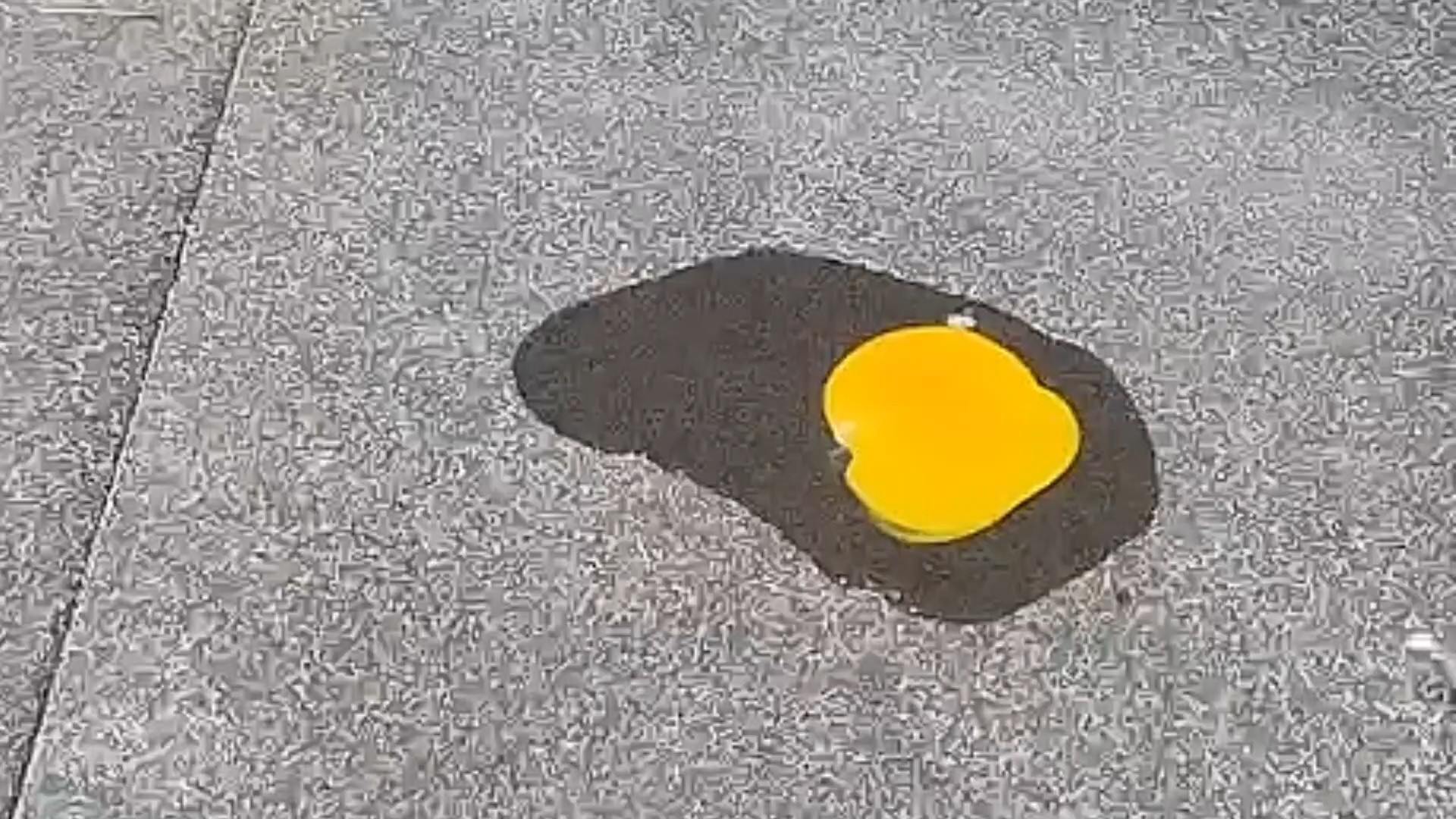 Yolda yumurta pişirmeye çalıştılar