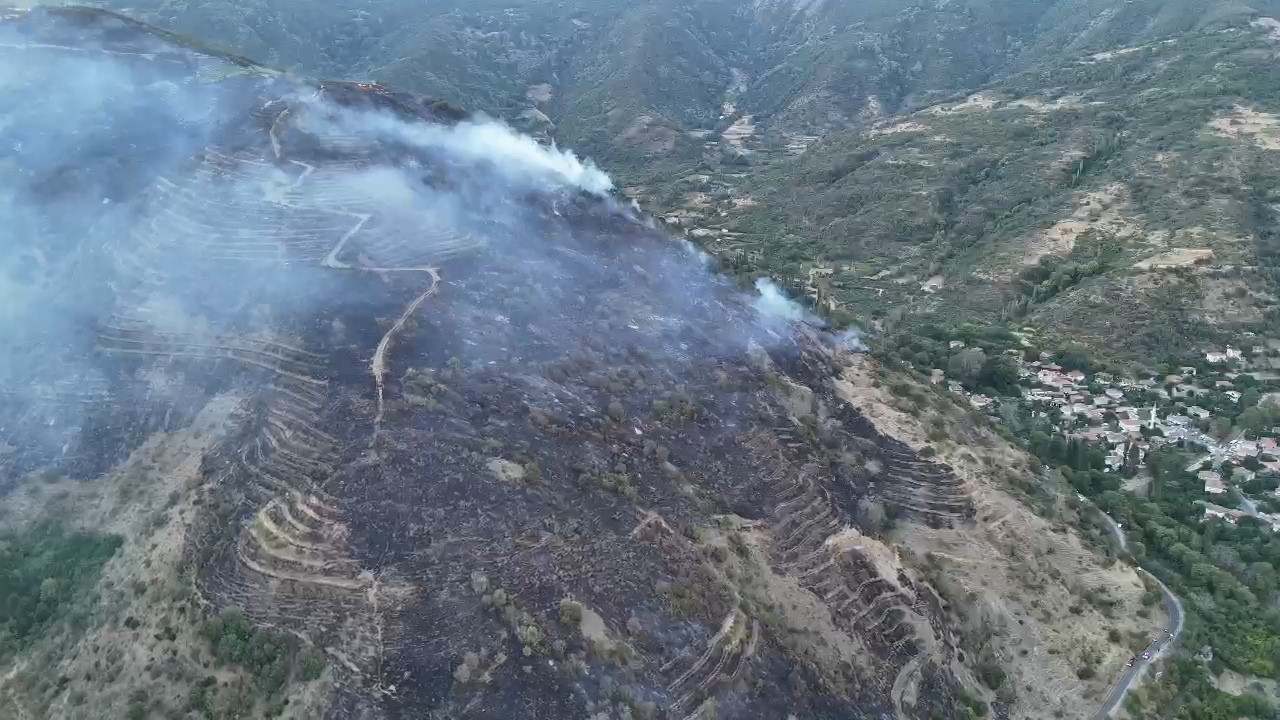 Valilik: Uçmakdere yangını kontrol altına alındı