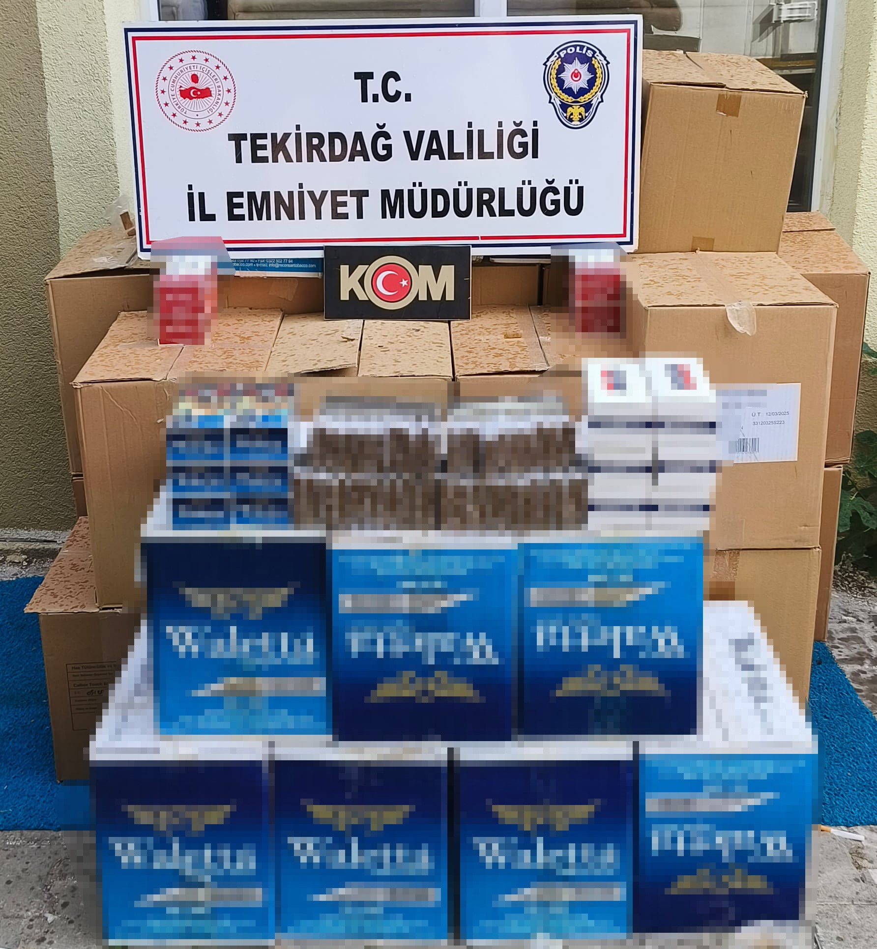 300 bin adet makaron ele geçirildi