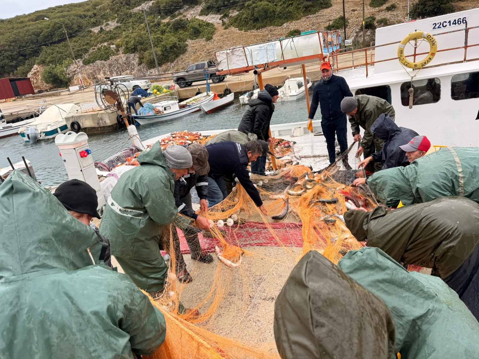 Mecidiye balıkçılarının kefal keyfi