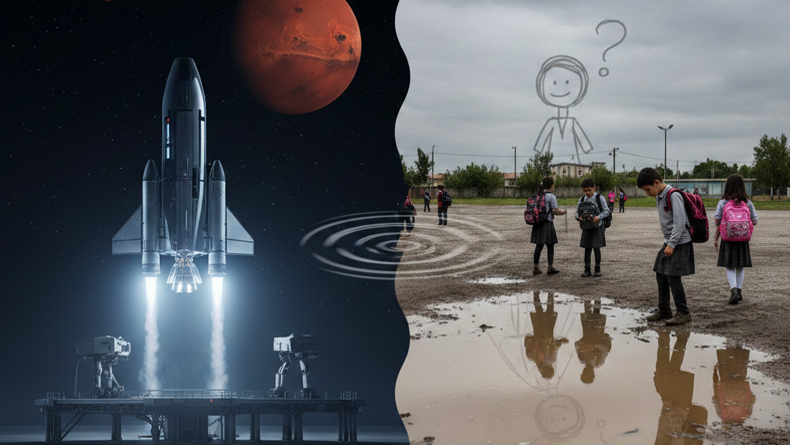 Mars’a araç gönderiyoruz, ama bir okul bahçesindeki su birikintisini kurutamıyoruz