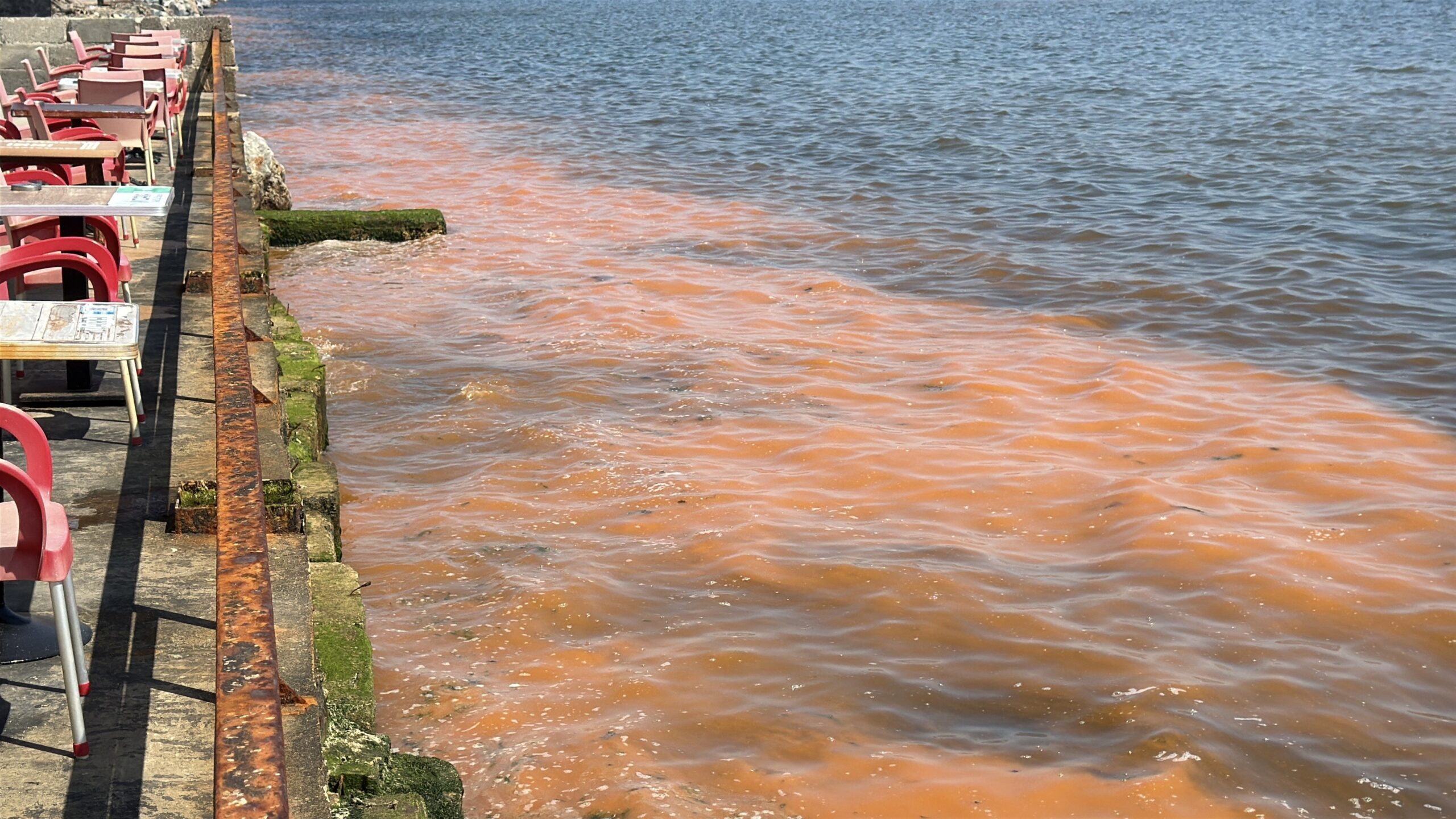 Tekirdağ’da sahil turuncuya büründü